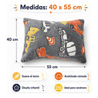 Almohada Infantil Pillow Suave Con Diseño Gris