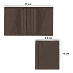 Tarjetero Doble De Piel Mod. Textura Marca Giron® Marrón Oscuro Textura
