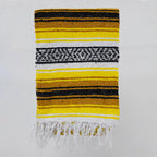 Falsa Artesanal 1.90m X 1.20m Cobija Multiusos Mexicana Geométrico 1 Kg Amarillo