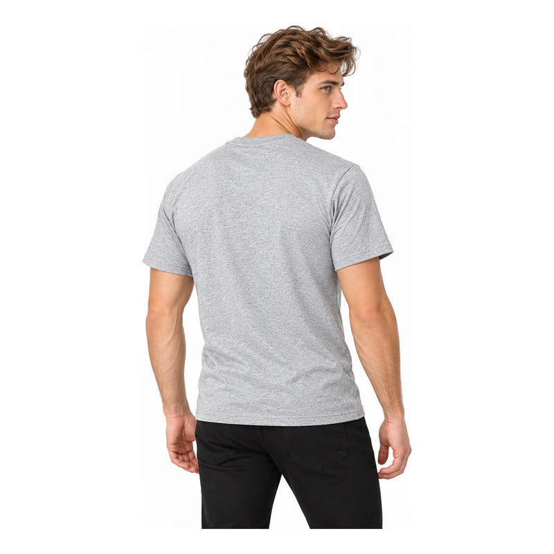 Playera Casual Básica Unisex Mod. 4148 Marca Skannda® Gris Lisa Eg