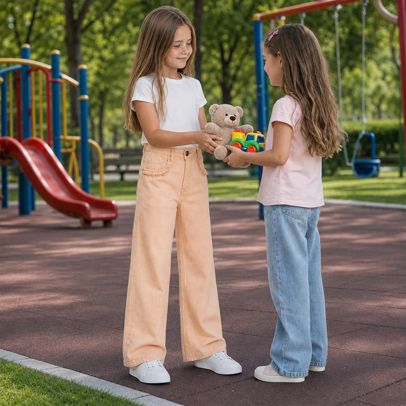 Pantalón Cómodo Para Niña Mod. Lkgap0401 Marca Losan® Coral Claro Lisa 9-10 Años