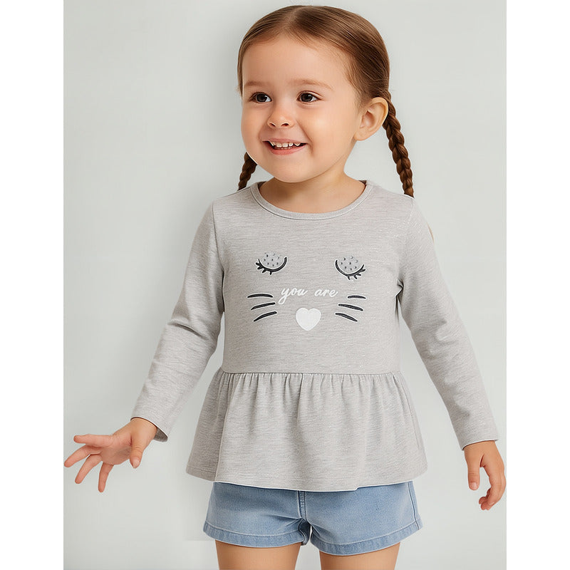 Blusa Manga Larga De Niña Mod.126-1006al Marca Losan®