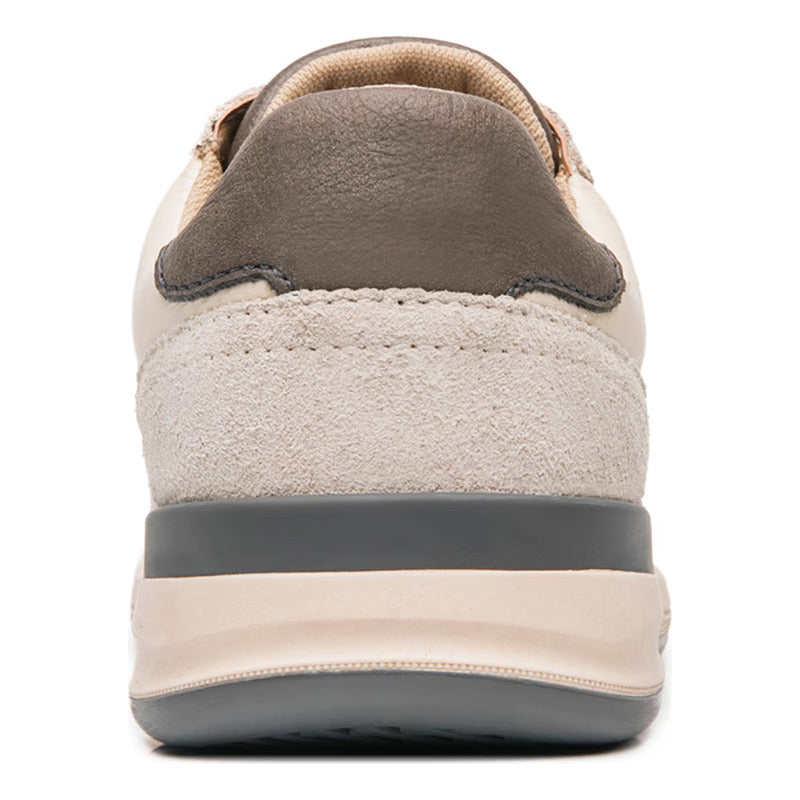Tenis Casual Para Hombre Mod.419801 Marca Flexi® Beige Lisa 27.5 Mx