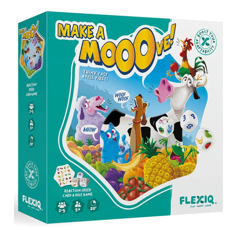 Juego De Mesa Flexiq Make A Mooove! Concentración Y Velocidad 2-5 Jugadores
