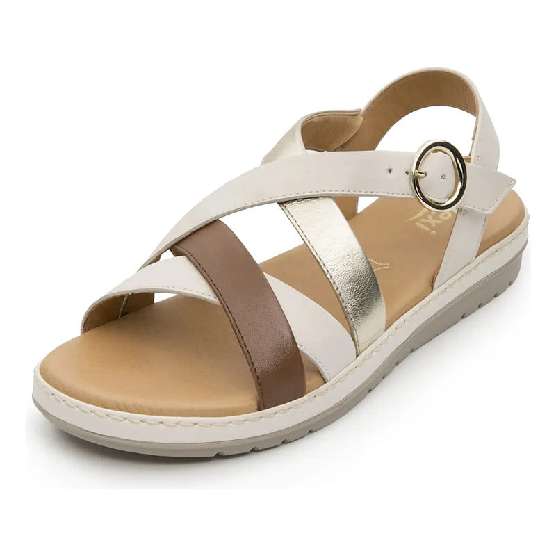 Sandalia Casual Para Mujer Mod.100238 Marca Flexi® Multicolor Liso 24.5 Mx