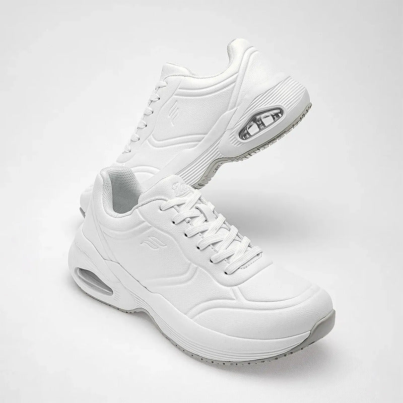 Tenis Cápsula De Aire Para Mujer Con Absor Max 131504 Flexi® Blanco Lisa 25 Mx