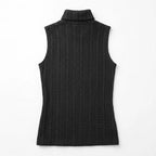 Blusa Semi Formal De Cuello Alto Para Mujer Marca Exotica® Negro Cenizo Geométrico G