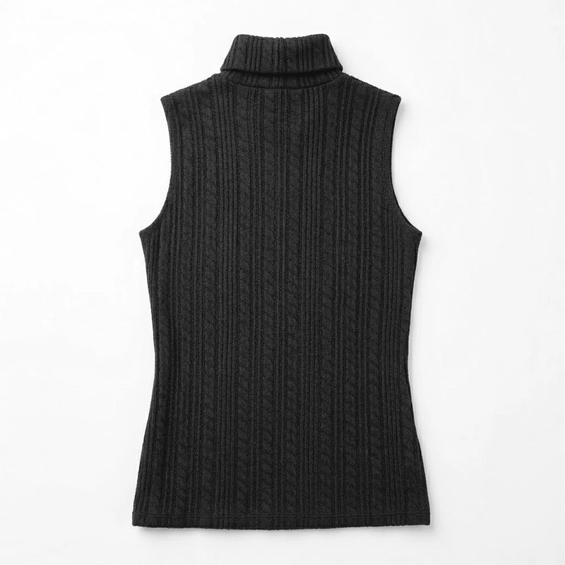 Blusa Semi Formal De Cuello Alto Para Mujer Marca Exotica® Negro Cenizo Geométrico G