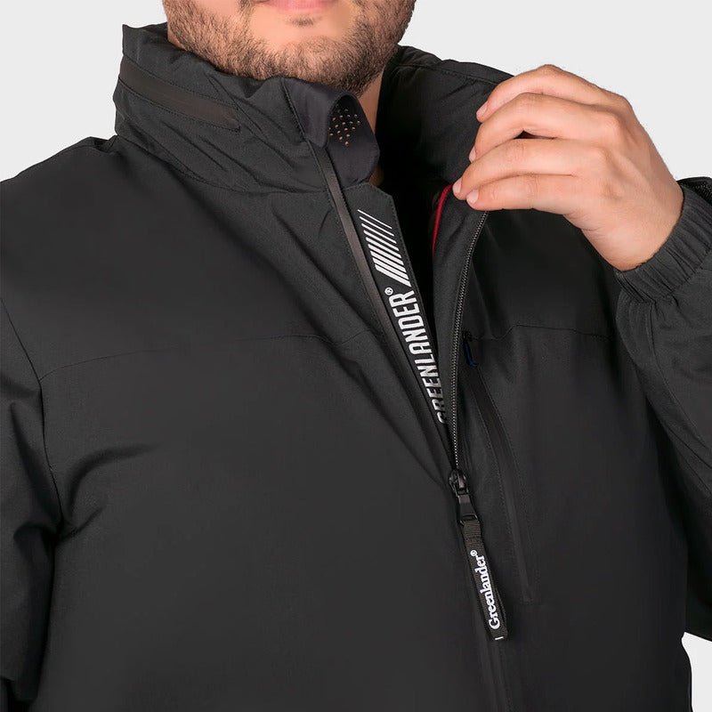 Chamarra Rompeviento Para Hombre M.cw86-ny8597l Greenlander® Negro 1x Lisa
