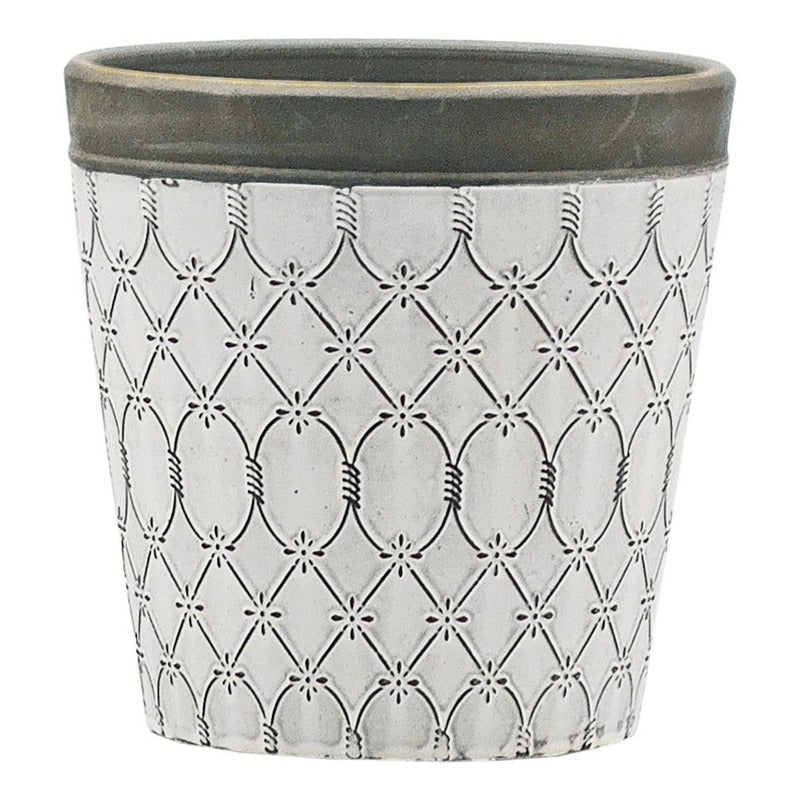 Maceta Decorativa Vintage Flor Greca Mod.r303048