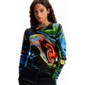 Suéter Suave Casual Para Mujer  23wwjf12/2000 Desigual® Multicolor Mármol Xl