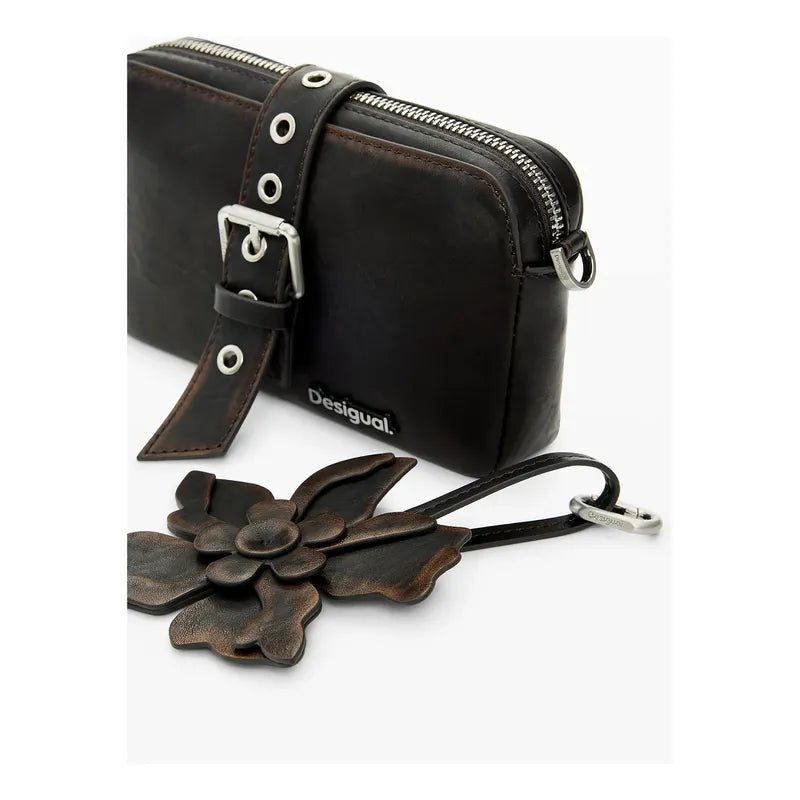 Monedero Bandolera Para Mujer 26sayp08/6009 Desigual® Negro Liso