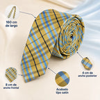 Corbata Elegante Para Hombre Eventos Y Negocios Marca Cotu® Verde Musgo Geométrico 160 Cm