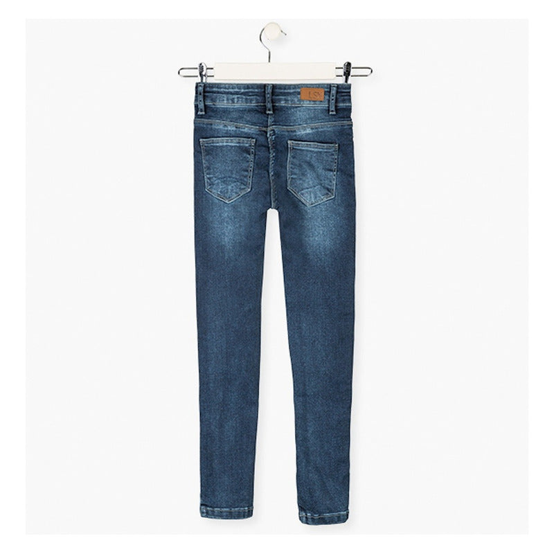 Pantalón Denim Slim Para Niña Marca Losan® Mod.124-9658al