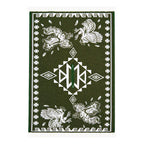 Jorongo Gaban Artesanal Mexicano Colores Gallos Verde Musgo Gallos Xg