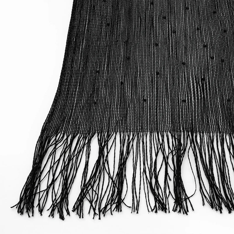 Chalina Calada Elegante Para Mujer Con Pedrería Negro Calado Unitalla