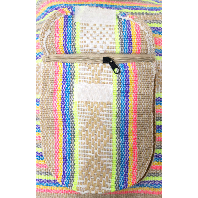 Mochila Artesanal Tejida Tipo Morral Con Bolsillo Frontal 10kg