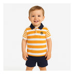 Playera Polo Para Bebé Mod.1104 Mandarina Marca Mayoral® Mandarina Rayas 6 Meses
