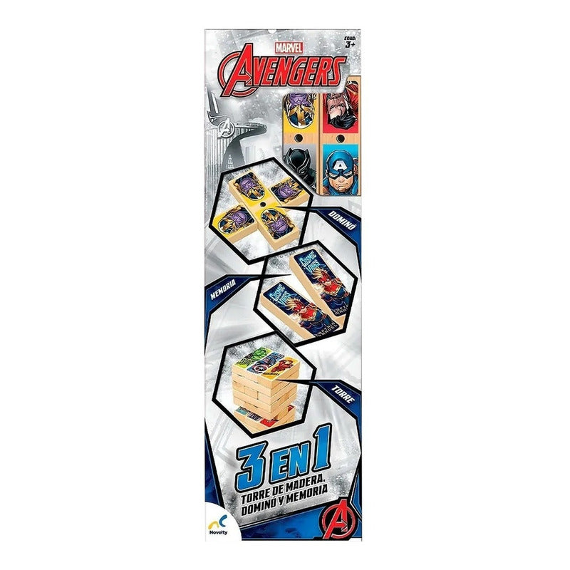 Juego Torre De Madera 3 En 1 Avengers Mod.jca-3085 Novelty®