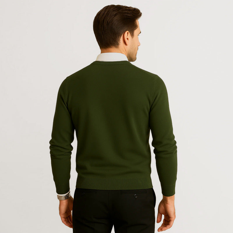 Suéter Para Hombre Básico De Punto Fino E55301 Marca Bobois®