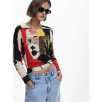 Suéter Diseño Christian Lacroix 25swjf27/9019 Desigual® Multicolor Collage Xs