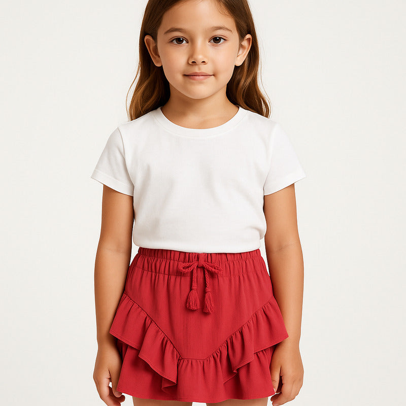 Falda Holanes Para Niña Mod.6903 Carmin Marca Mayoral®