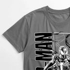 Playera Oversize Fit De Hombre Simbionte Mascara De Latex® Gris Oscuro Simbionte Ch Lisa
