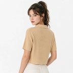 Blusa Holgada Ligera Para Mujer Mod. S1192 Marca Julys® Nude Geométrico G