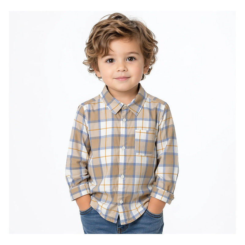 Camisa Casual Para Niño Mod.2109 Marca Mayoral® Cereal Geométrico 3 Años
