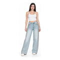 Pantalón Recto Holgado Jeans Para Mujer Dxd0626 Marca Doux® Mezclilla Lisa 1