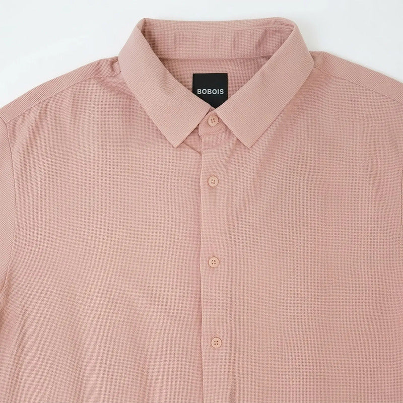Camisa Para Hombre Micropanal Antiarrugas B61403 Bobois® Rosa Micropanal G