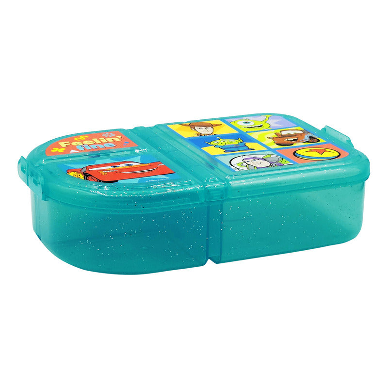 Lonchera Escolar Infantil 3 Divisiones Diseños Animados