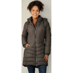 Chamarra Larga Capitonada Mujer Dw86-pol7088 Greenlander® Chocolate G Capitonado