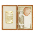 Set Para Bautizo Vela+concha+toalla+caja De Madera