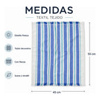 Servilleta De Cocina Multiusos Tejida 45 X 55cm Azul Rayas