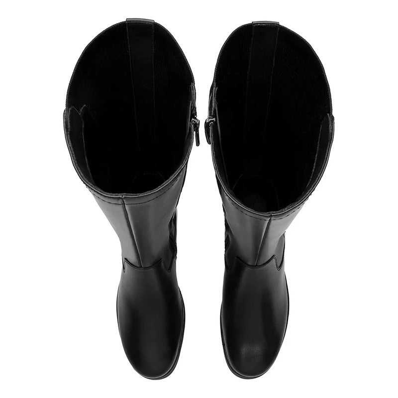 Bota Alta Para Dama Tacón 4 Cm Mod. 104829 Marca Flexi®