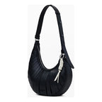 Bolso Asimétrico Mediano Para Mujer 25saxp05/2000 Desigual® Negro Rayas Níquel