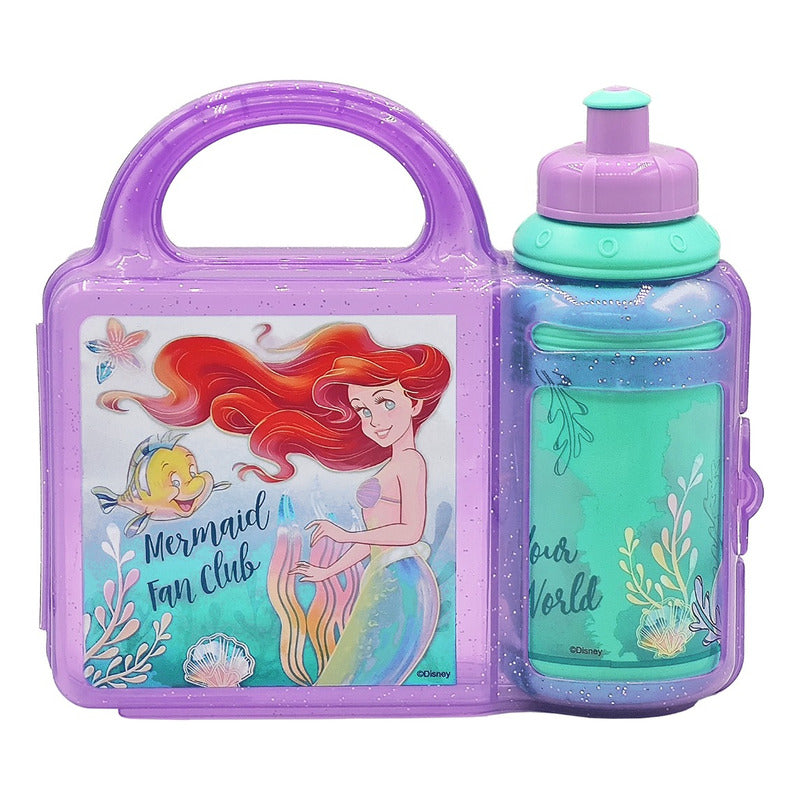 Lonchera Infantil De Plástico Con Botella Diseños Varios