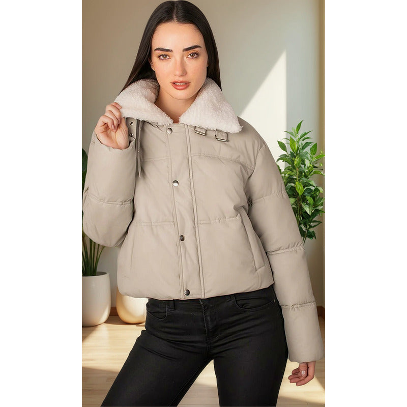 Chamarra Vinil Cuello De Peluche Dw86-vin7132 Greenlander®