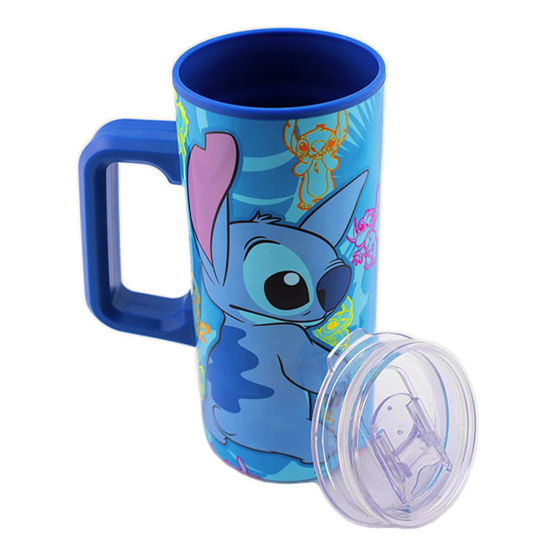 Termo Con Asa Tapa Clean 500ml Diseños Animados