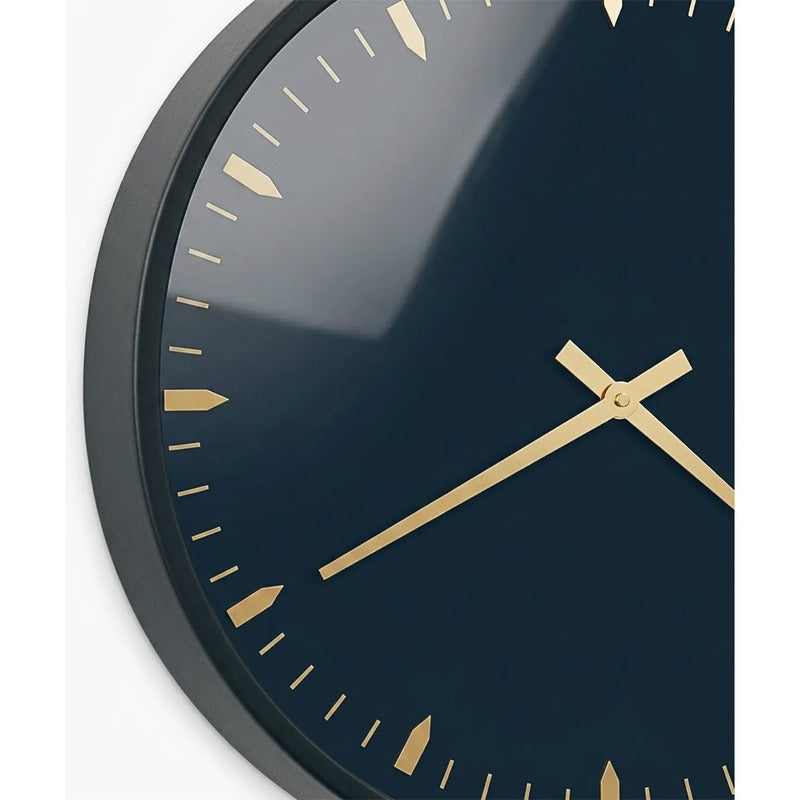 Reloj De Pared Para Interiores Moderno Decorativo 50cm Azul Oscuro