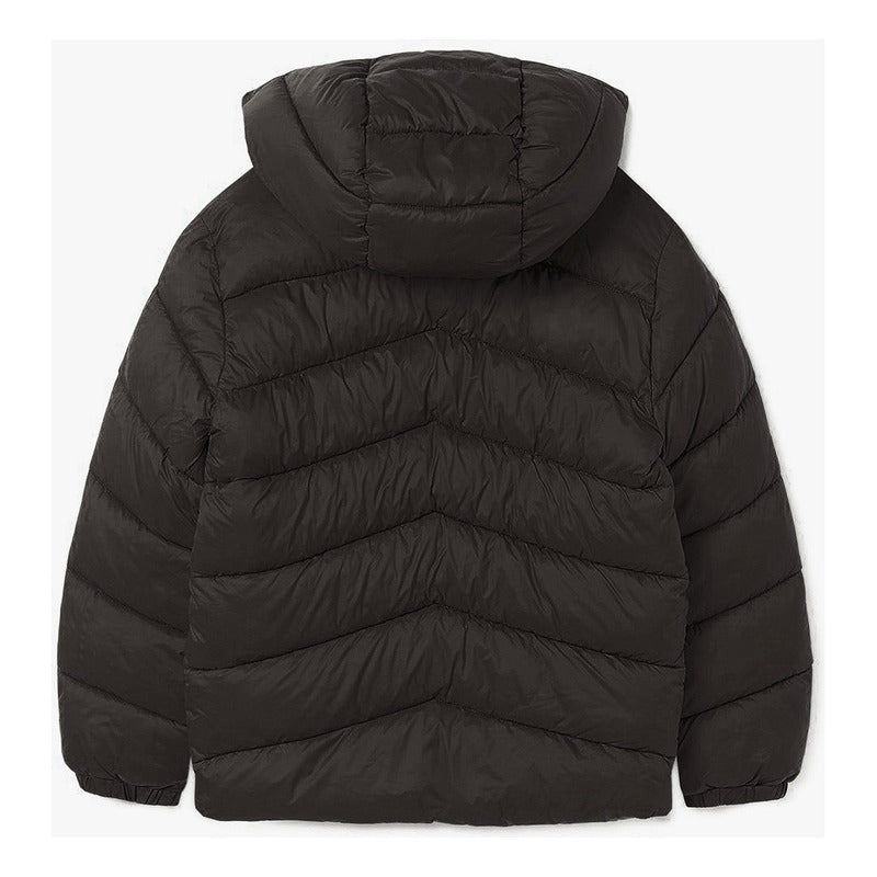 Chamarra Acolchada Para Niño Mod.7462 Marca Mayoral® Marrón Oscuro 10 Lisa
