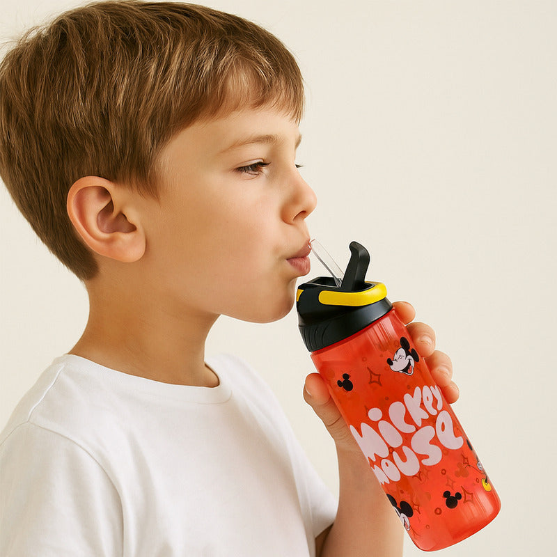 Botella De Agua Ligera Con Manija Para Niños Varios Diseños Mickey 1721-370