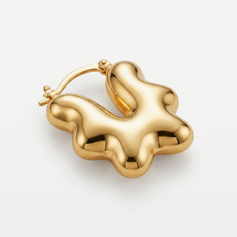 Aretes Para Mujer Diseño Mariposa Abstracta Dorado