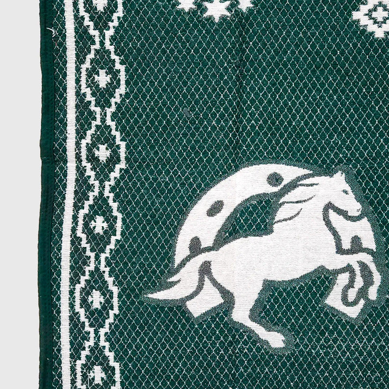 Jorongo Gaban Artesanal Mexicano Colores Caballos Herradura Verde Oscuro Caballos Herraduras Xg