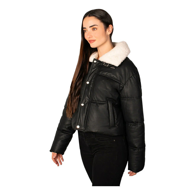 Chamarra Vinil Cuello De Peluche Dw86-vin7132 Greenlander®