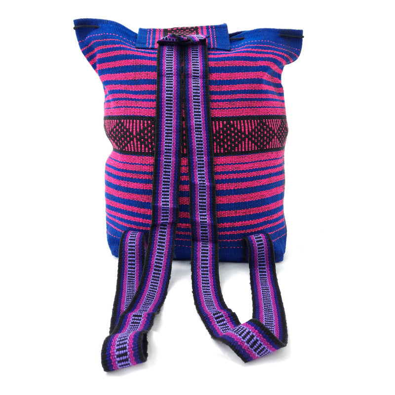 Mochila Artesanal Tejida Tipo Morral Con Bolsillo Frontal 10kg