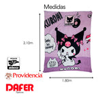 Cobertor Ligero Super Suave Matrimonial Diseños Providencia® Kuromi 850 G Multicolor