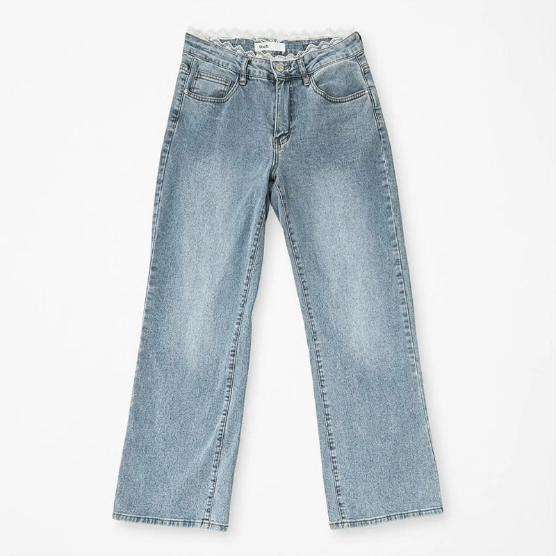 Pantalon Ancho Para Mujer Mod. Dxd0569 Marca Doux® Azul Cielo Lisa 38