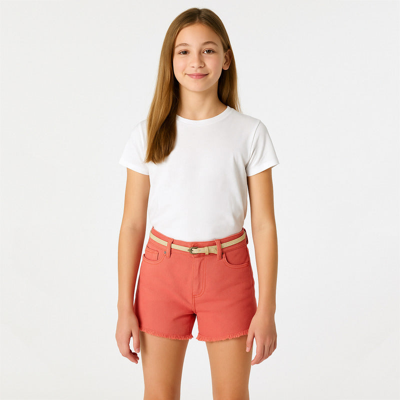 Short De Niña Con Cinto Mod.275 Colorete Marca Mayoral® Colorete Lisa 16 Años